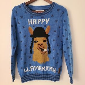 Tipsy Elves Llama Holiday Sweater Humor Funny